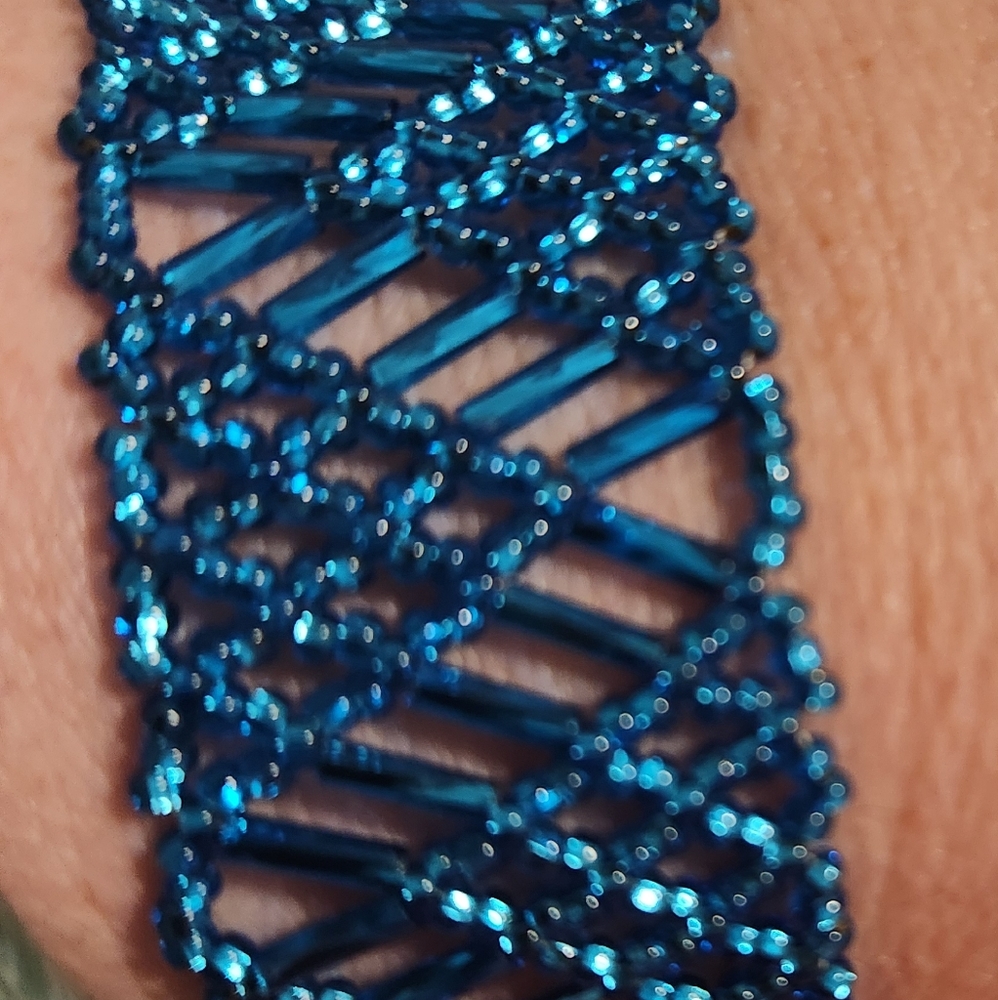 Blue crafted handmade bracelet